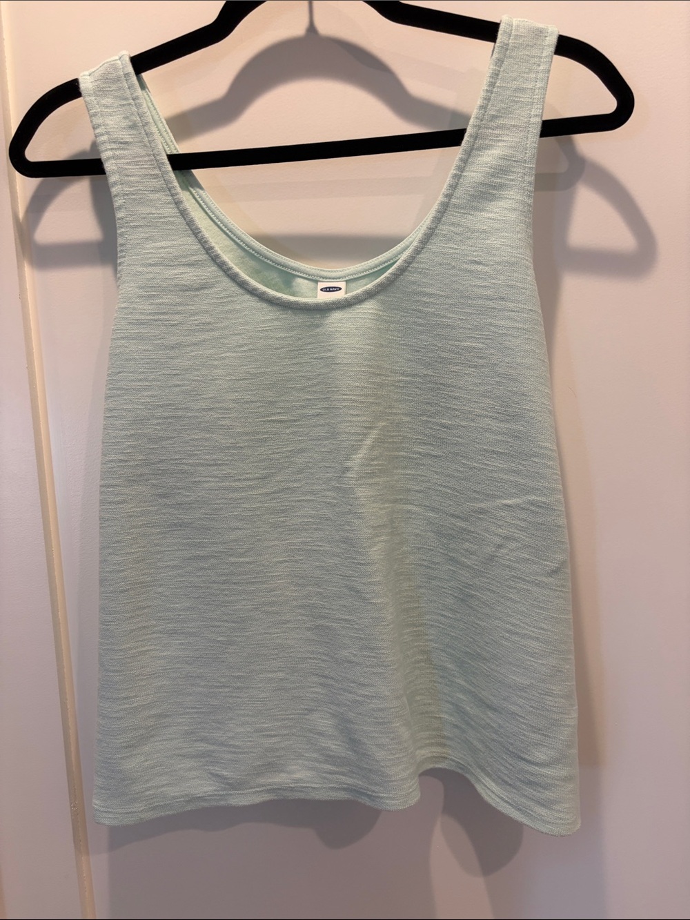 Old Navy Mint Green Scoop Neck Textured Tank Top